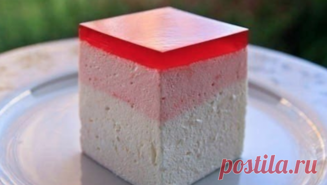 Не десерт, а радость для хозяйки! Птичье молоко с кисленьким малиновым желе