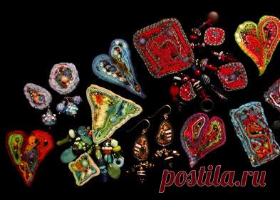 Камни самоцветы из ткани