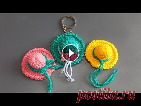Вяжем крючком брелок- шляпку крючком за 30 минут. Отличное дополнение к любому подарку. Можно подарить как сувенир. ✅Другие интересные видео ✔Идеальны...