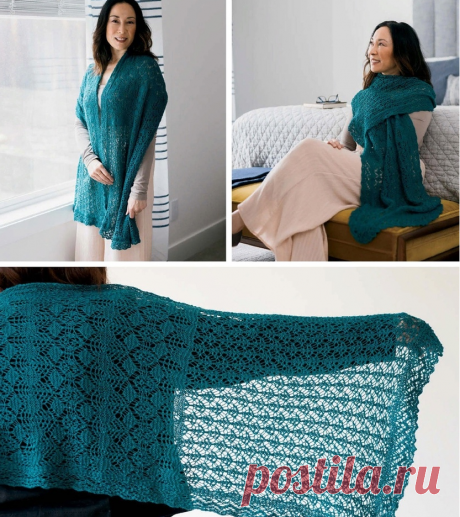 Ажурный палантин OCEAN MIST. Дизайн Mone Dräger.