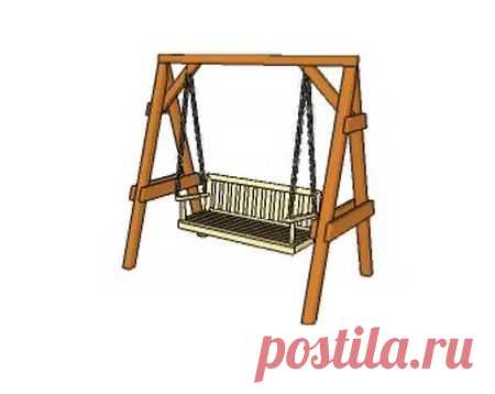 Качели садовые деревянные своими руками