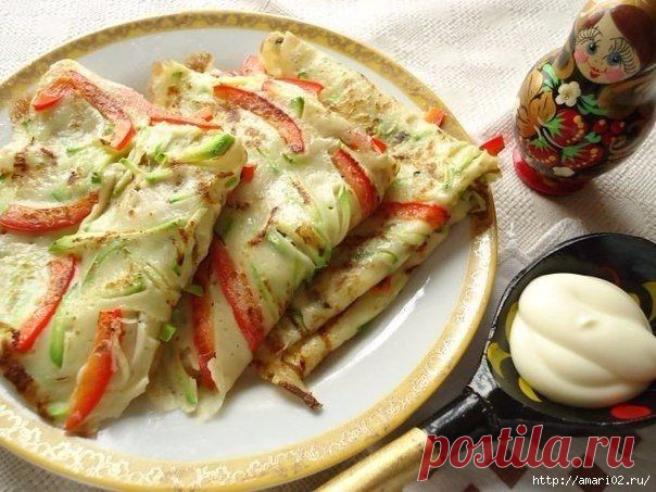 Кабачково-рыбные блины с припёком..