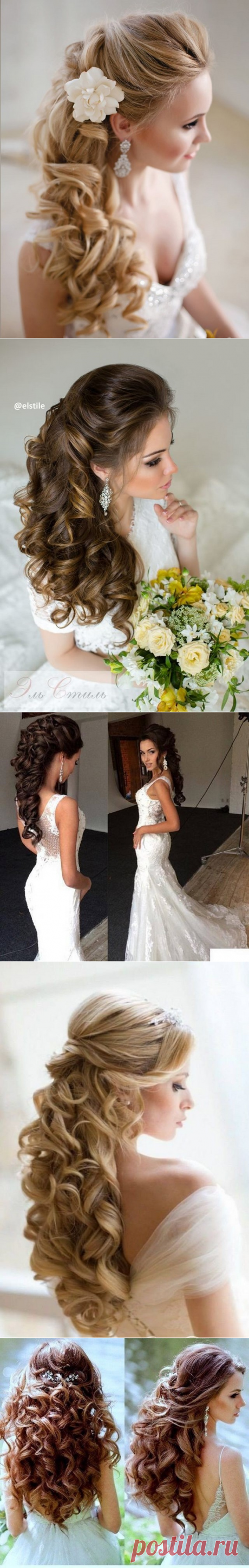 Модные свадебные прически с локонами 2017-2018