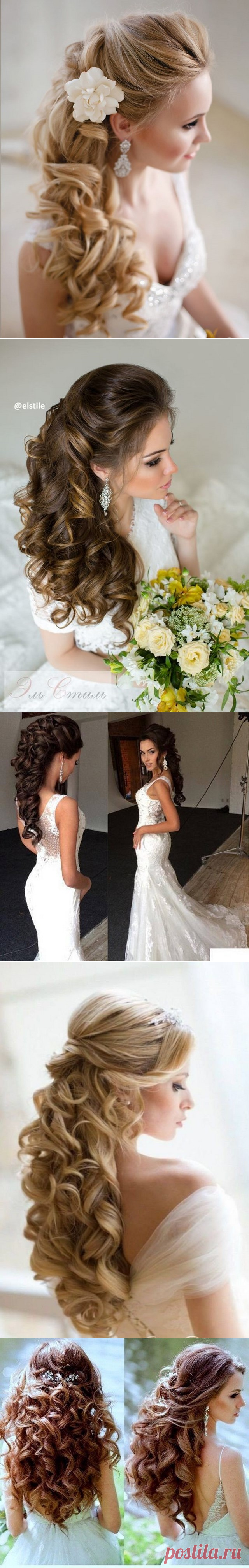 Модные свадебные прически с локонами 2017-2018