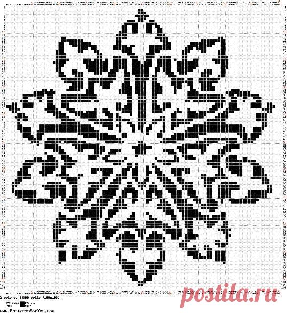 Снежинки. Самая красивая подборка из 50 узоров для вязания жаккарда и вышивки | Стильное вязание KNITMILO | Дзен