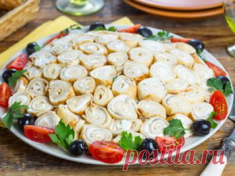 Мясной салат с блинами - рецепт приготовления от Простоквашино
