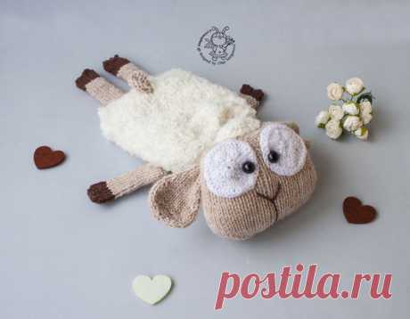 Купить Мастер-класс "Комфортер Барашек" - вязаная игрушка, вязание спицами, МК, авторская игрушка