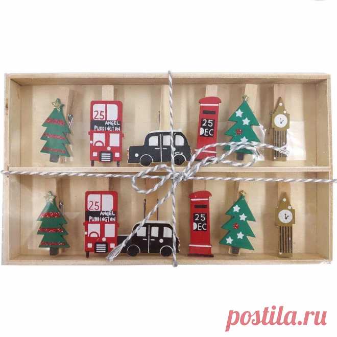 Прищепки для подарков машина, часы купить оптом от 222.8 руб. с доставкой по Москве в «на_полке»