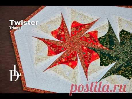 Patchwork Twister Triangl - Patchworkové pravítko - YouTube