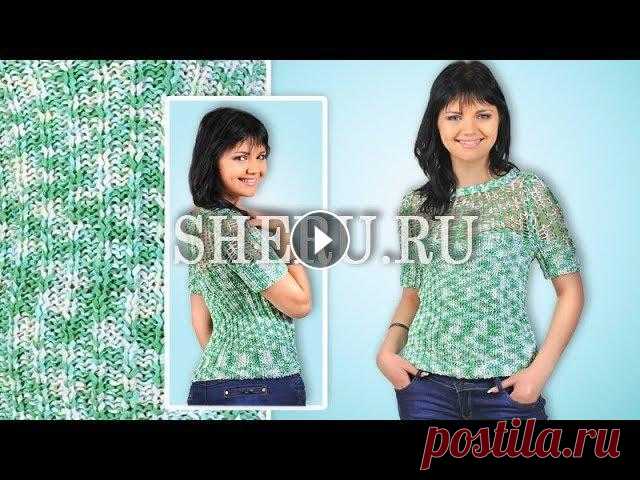 Простая кофточка спицами Модель 116 Описание и схемы Больше уроков и схем по вязанию на нашем сайте Модель сопровождается подробной бесплатной схемой. Большое количество вязаных моделей для мужчин, женщи...