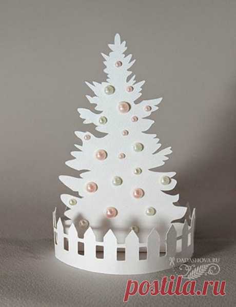 Елочка из бумаги. Шаблон