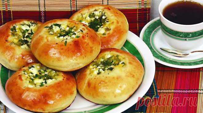Ватрушки «Весна» с творогом и зеленью