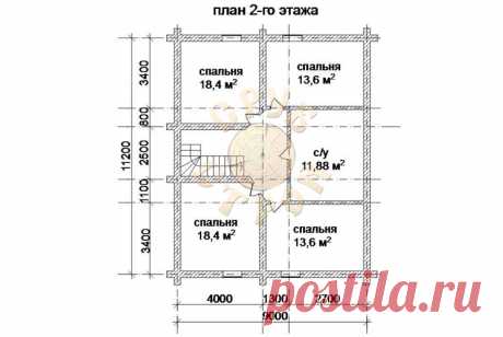 Проект дома из бревна 8х11 м, цена, фото, проект сруба дома из лафета 8х11, с мансардой, стоимость деревянного дома 8х11 м