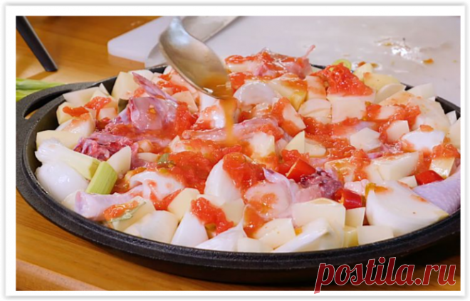 Превращаем обычную курицу в ресторанное блюдо - жаркое по-аджарски!