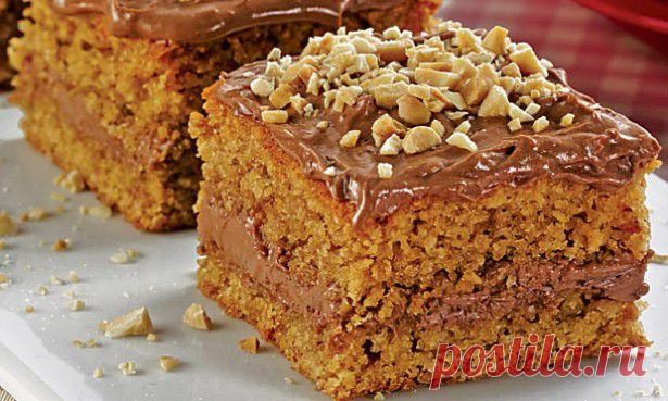 Вкусный ореховый торт из арахиса