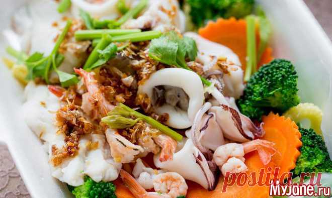 Простые и полезные блюда из морепродуктов - морепродукты, кальмары, креветки, мидии, здоровое питание, здоровье, рецепты, полезные продукты