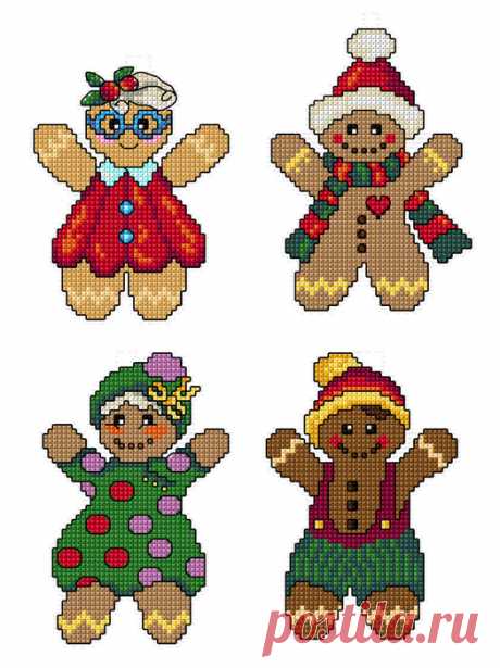 Kit de punto de cruz contado Gingerbread 156CS — Wizardi