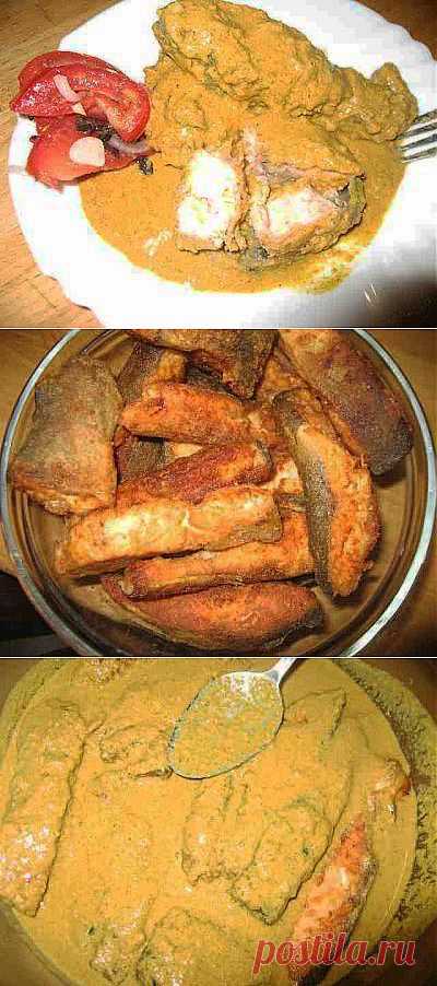 Рыба в ореховом соусе (грузинская кухня).