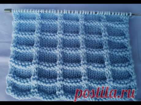 №100 Супер объем  Эффект 3D Узор спицами для теплых вещей  Knitting pattern