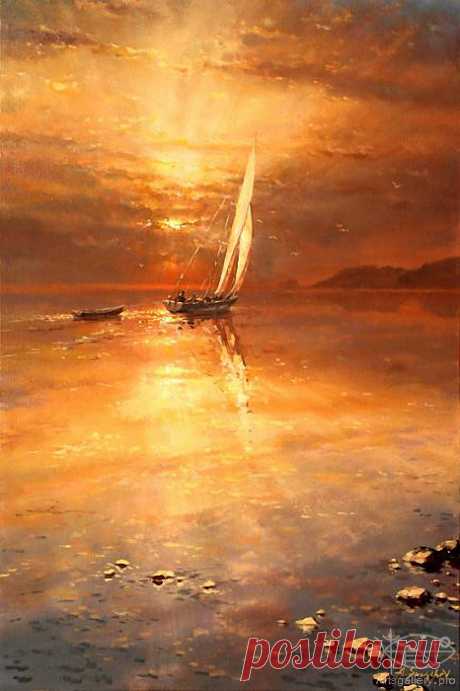 Arts Gallery - Художники - Сарычев Александр - Живопись - Возвращение - картинная галерея, продажа картин, российские художники, картины, купить картину, купить картины оптом. Изобразительное искусство, живопись, графика, рисунки, скульптура. Пейзажи, портреты, натюрморты, жанровые сцены, ню.