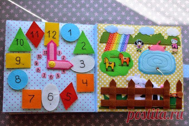 Развивающие книжки для детей своими руками из ткани: выкройки, модели из фетра