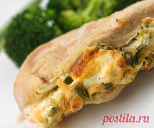 Куриная грудка, начиненная острым перцем и сыром