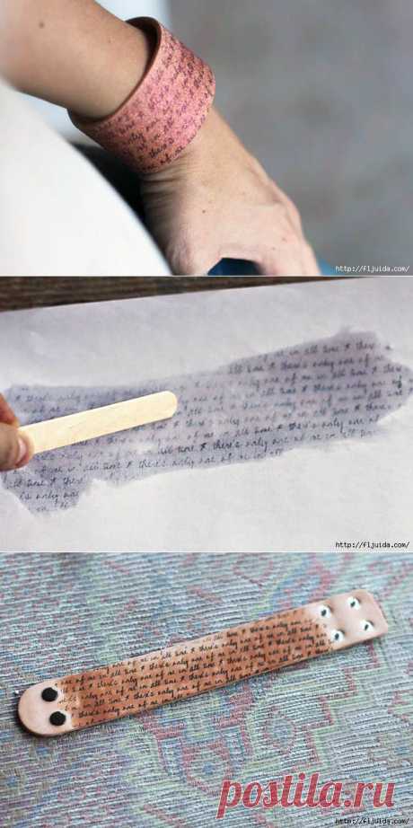 Перенос изображения на кожу..