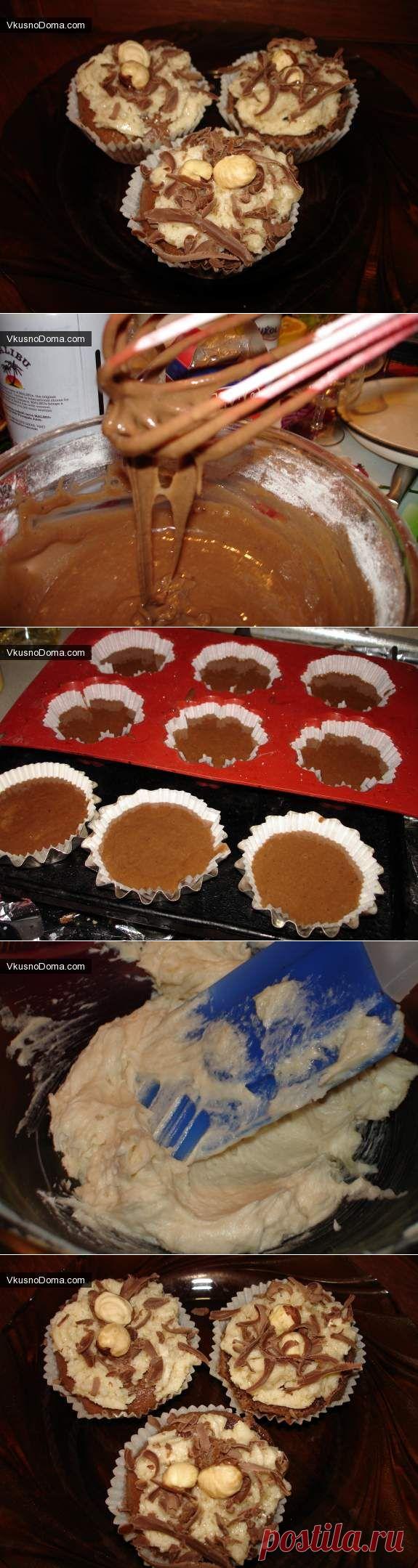 Шоколадные маффины с кремом Тоффи / Домашние рецепты. Готовим дома вкусно!