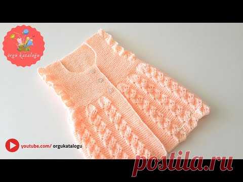 125 | YÜZÜK TAŞI BEBEK YELEĞİ- Bebek Örgüleri - Örgü Modelleri - Super Easy Knitting Pattern