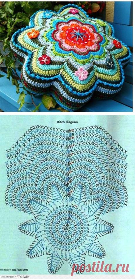 Подушки с вязаными чехлами — DIYIdeas