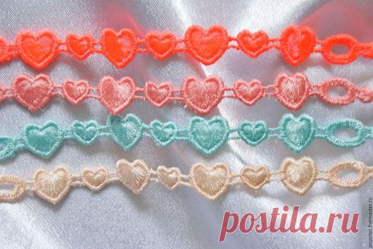 Купить вышитые браслетики Сердечки Lolly Pop набор браслет вышитый - браслет вышитый