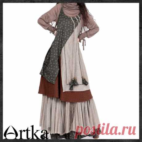 dress shirts for men designer Picture - More Detailed Picture about Artka Women's Breif New Arrival All Match Pleated Embroidered Cotton Faux Two Piece Half Length Full Dress QA10123Q 11.11 Picture in from Artka. Aliexpress.com | Alibaba Group
