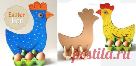 Поделки к Пасхе из яичных лотков - Ярмарка Мастеров - ручная работа, handmade