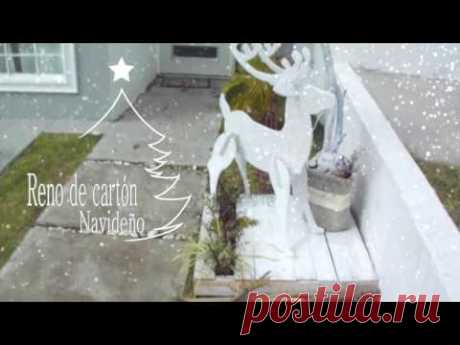 DIY RENO NAVIDEÑO DE CARTÓN