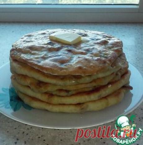 Хычины с мясом и зеленью - кулинарный рецепт