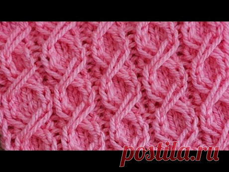 Красивый 👍 узор спицами для джемпера, свитера, жилета, кардигана.
