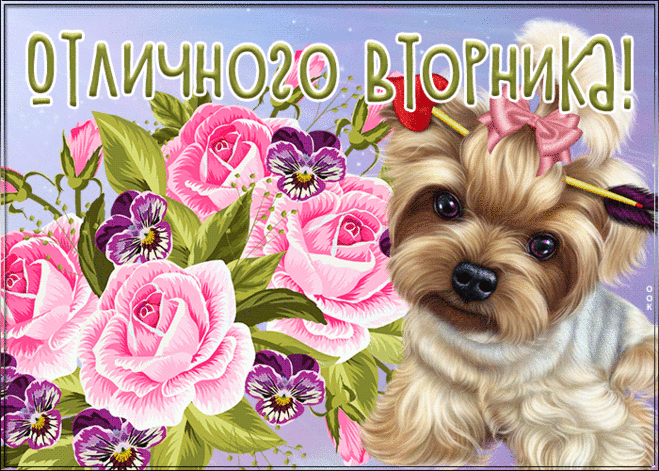 Замечательная открытка с вторником