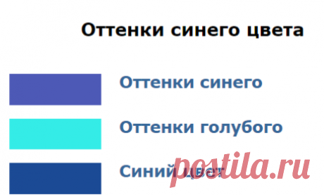Синий -Сочетание цветов