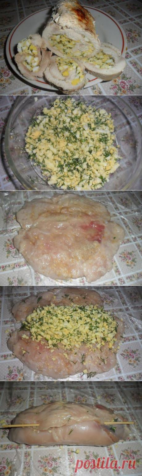Куриный рулет с яйцами и зеленью | Четыре вкуса