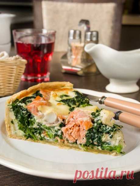 Рецепт открытого пирога с красной и белой рыбой на Вкусном Блоге