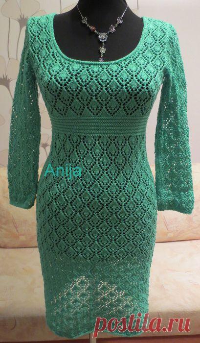 Стильне платье спицами схемы | Домоводство для всей семьи
