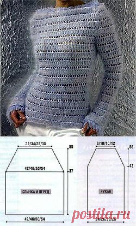 ажурный джемпер из ангоры