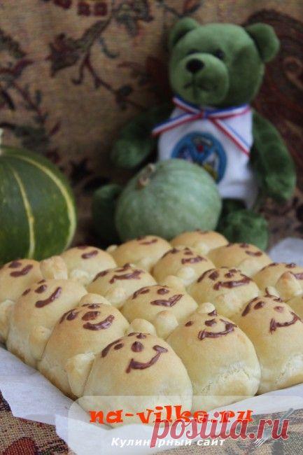 Тыквенные булочки с медом в виде медвежат