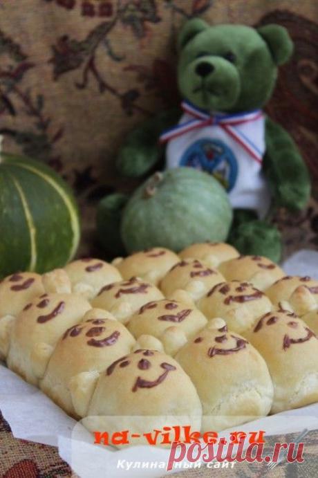 Тыквенные булочки с медом в виде медвежат