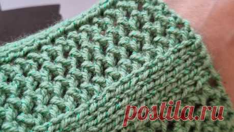 Рельефные секции на спицах🧶❤️knitting pattern.