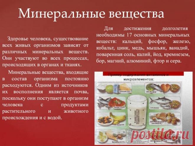17 основных минеральных веществ для долголетия Интересные факты обо всём на свете, которых вы, возможно, не знали.
