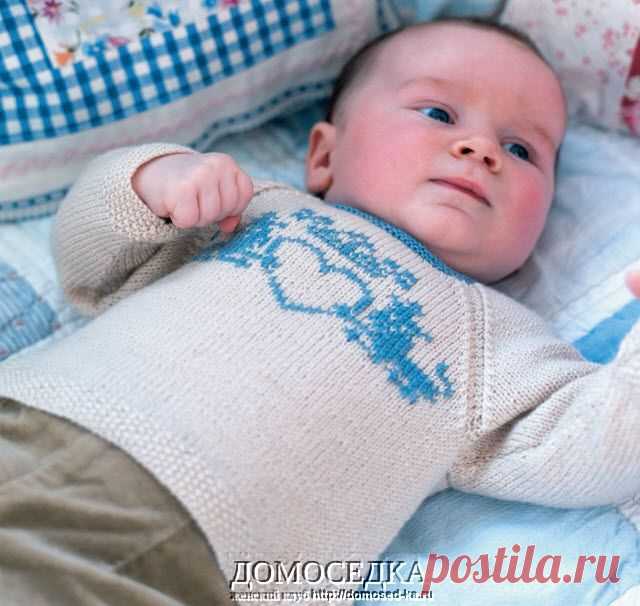 Вязаный пуловер для малыша | ДОМОСЕДКА