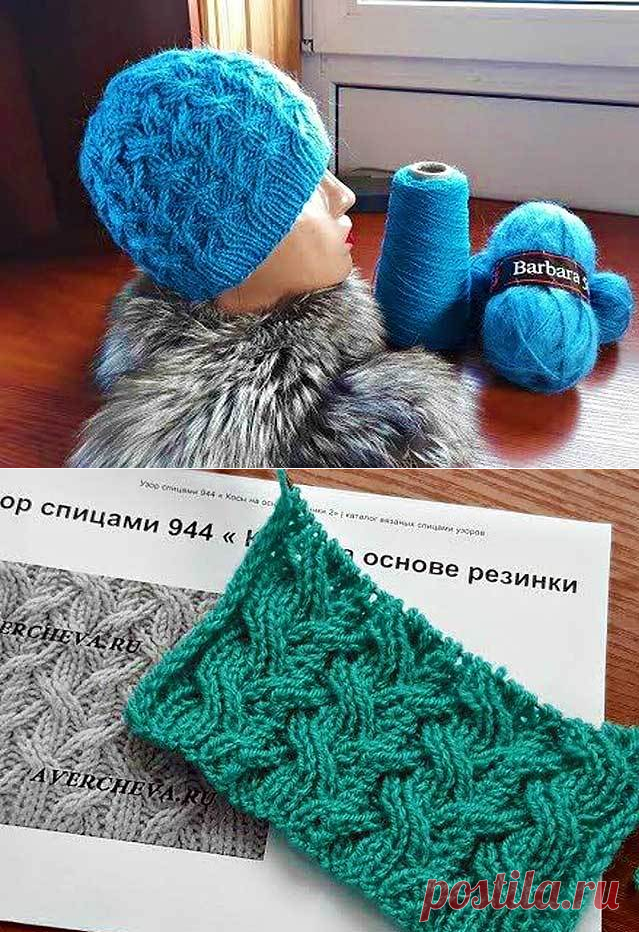 Удобная и теплая шапочка Фаленопсис от Светланы Заец | Вязание Шапок - Модные и Новые Модели