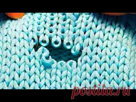 Как зашить дырку в свитере. Пособие для чайников. How to sew a hole in a sweater.