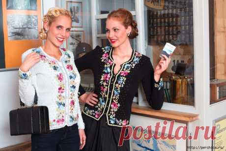 Вышивка на вязаном полотне - идеи,советы и схемы вышивки